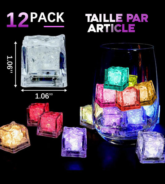 Cubes de glaçons LED réutilisables